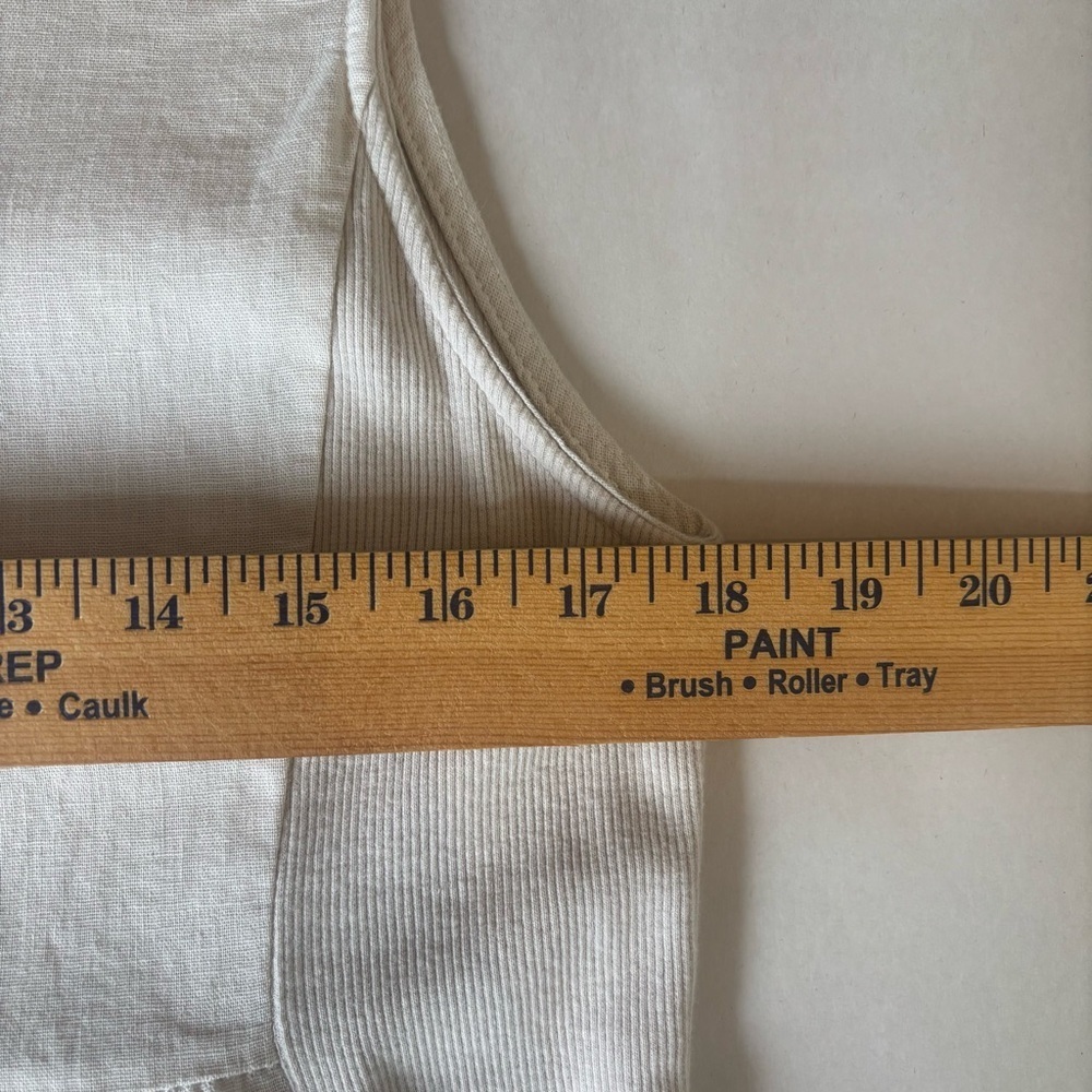 Terzo Millennio Linen Blend Coastal Shift Dress | Made in Italy Size M, Neutral - Picture 12 of 13